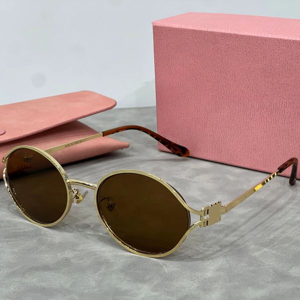 MU Classic Sunglasses Women HOT Designer Fashion Retro Eyewear Outdoor Beach Leisure Style Goggles UV400 Anti-Ultraviolet Metal Oval Full Frame Random Box High mm - Fashion Collection - menswatches1cool