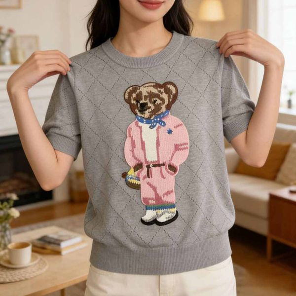 39 Styles Womens Designer Bear T Shirt Luxury Knit Tshirts Short Sleeve Summer Clothes Women Casual Fashion Tops Tee Shirts S-XL - Apparel - menswatches1cool