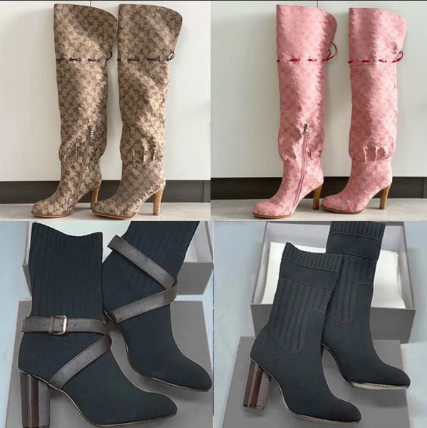 over the knee boots designer boots silhouette ankle boot heels shoes winter woman Fabric socks boots wedding party shoe big size eu43 684 50 - Shoes & Accessories - menswatches1cool