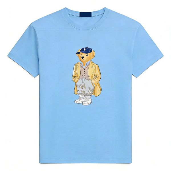Woman Designer Bear Tshirt Spring Summer Women Cotton Tshirts Breathable Tops Fashion Short Sleeves Clothes Luxury Round Neck Tops - Apparel - menswatches1cool