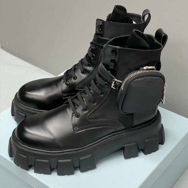 Designer Ankle Boots Women Rois Boots Platform Booties Leather And Suede Combat Knight Sneakers Trainers NO43 - Shoes & Accessories - menswatches1cool