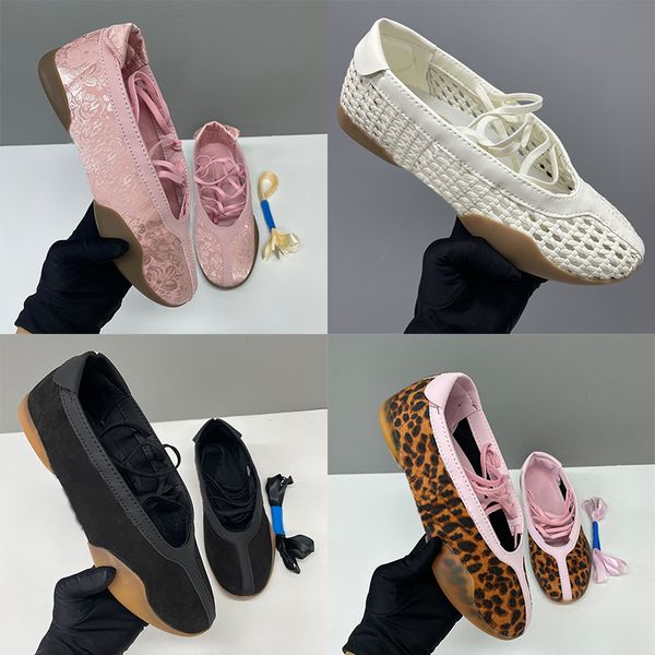 Women Ballerina New Taekwondo Mei Ballet Shoes Designer Sneakers Lace Up Soft Ballet Flats Mary Jane Flat Strape Leather Travel Daily Trainers 1161 - Shoes & Accessories - menswatches1cool