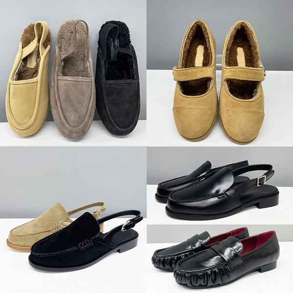 26P Women Designer Loafers Top Quality Slingback Shoes Leather Crystal Loafers Flats Woven Slippers Mules Sandals Party Dress Shoes Fashion Casual Office Flats 755 - Shoes & Accessories - menswatches1cool