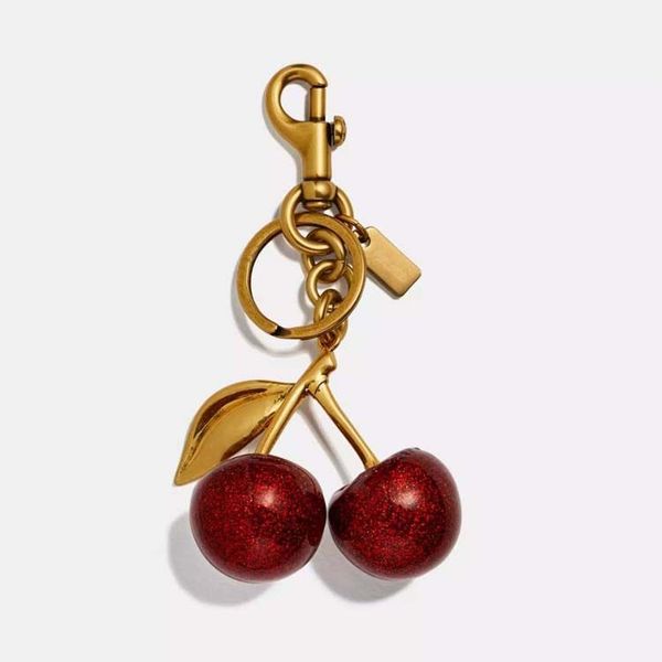Little Charm, Big Smile Charm Women Key Rings keychain with box Retro-Cool Cherry In Glittery Resin Clip it To Favorite f Keys For Refreshing Style key chain Lanyards - Fashion Accessories - menswatches1cool