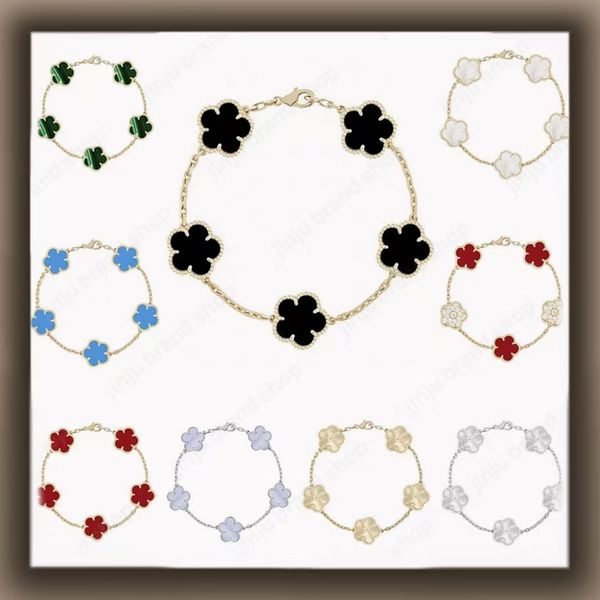 5 flower bracelet designer jewlery designer for women luxury clover bracelet sterling silver jewelry 925 diamond bracelet fashion braclet bracelet wholesale gift - Jewelry - menswatches1cool