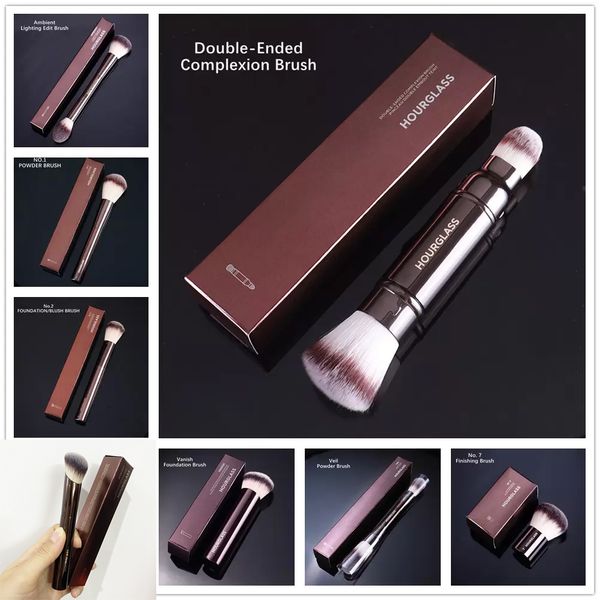 Hourglass Makeup Brushes Face Large Powder Blush Foundation Contour Highlight Concealer Blending FINISHING Retractable Kabuki Cosmetics Blender Tools Brush - Health & Beauty - menswatches1cool