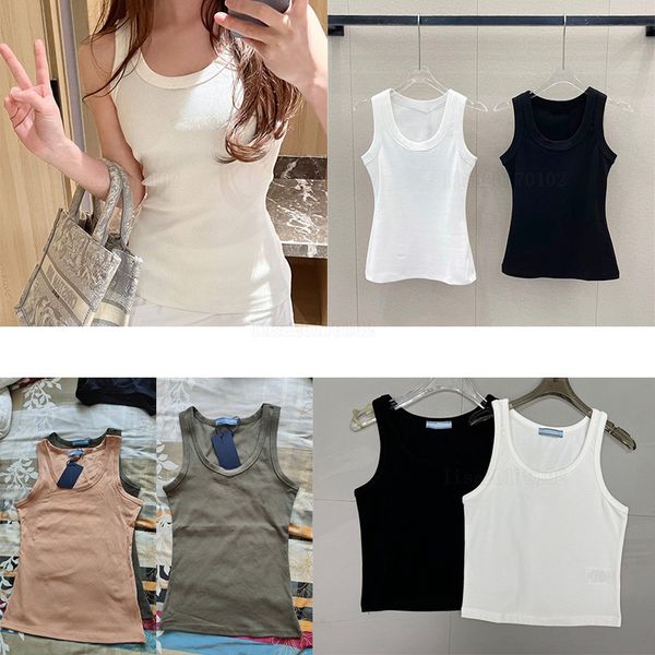Designer tank top brands summer knitted women's t-shirt tops shirt high elasticity slim fit vest camis sexy sleeveless vest top braces tank - Apparel - menswatches1cool