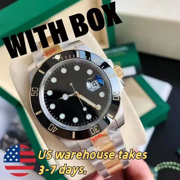 watch mens automatic mechanical ceramics watches 40mm full stainless steel Gliding clasp wristwatches sapphire super luminous - Watches - menswatches1cool
