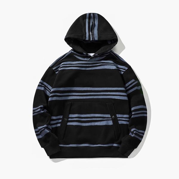 Topstoney Designer Hoodies Spring Mens Striped Hoodie Cotton Super Large Hoodie Long Sleeve Street Clothing Fashion Top Jumper - Apparel - menswatches1cool