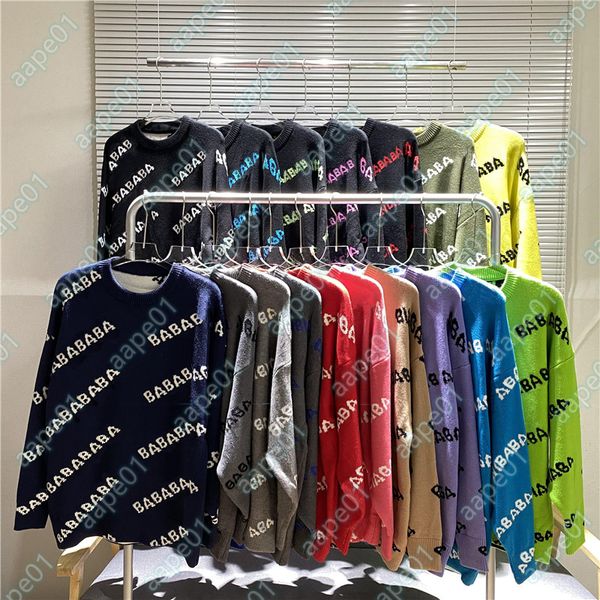 Famous Men Women Sweaters Fashion Mens Letter Pattern Casual Round Long Sleeve Sweaters Womens Hoodies 21 Colors Asian Size S-2XL - Apparel - menswatches1cool