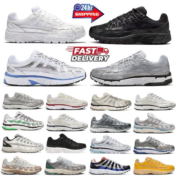 Casual Shoe Mens Women P6000 Shoes P 6000 Designer for Men Sneakers Black White Metallic Silver Gold Grey Racer Blue Womens Outdoor Sports Trainers 36-45 - Shoes & Accessories - menswatches1cool