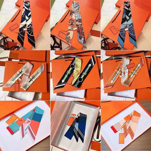 Fashion Designer Scarf Luxury Printed Letter Silk Scarf Women's Handbag Scarf 20 Colours Size 5 x 90cm - Fashion Accessories - menswatches1cool