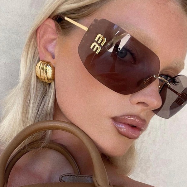 Designer Sunglasses for womens sunglasses men sunglass woman rimless frame mirror cat eye shades luxury sun glasses for women Y2K spicy girl gift High quality - Fashion Collection - menswatches1cool